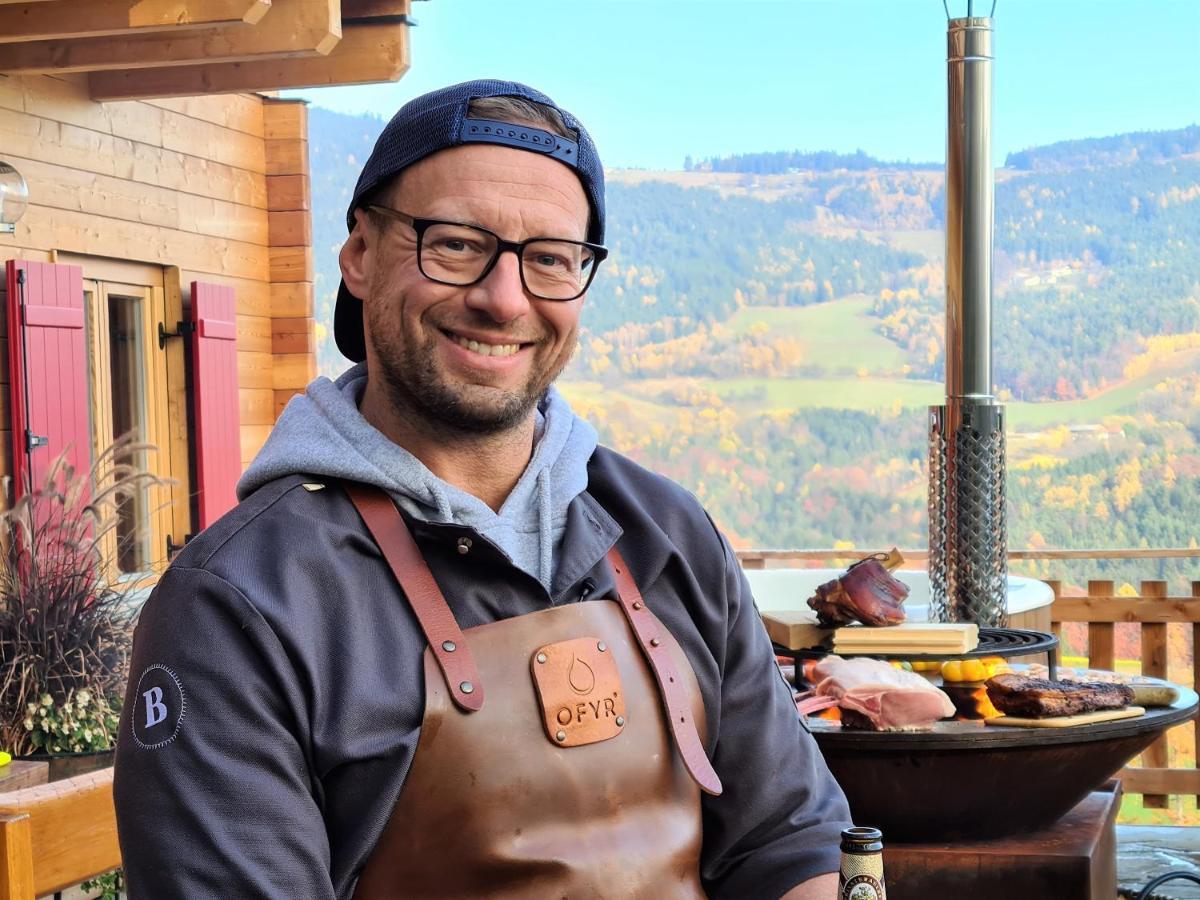 Chalet mit Sauna, Hot Pot und Kamin, ruhige Lage am Waldrand Pöllauberg Extérieur photo